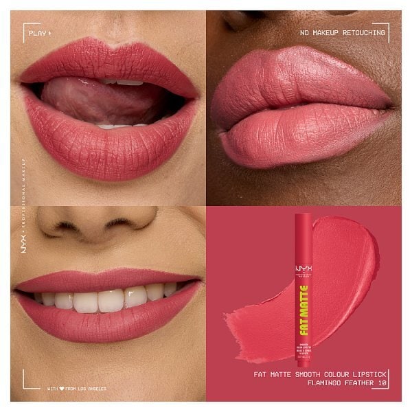 NYX Professional Makeup Fat Matte Lipstick, Flamingo Feather