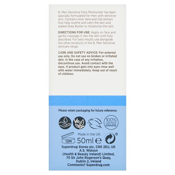 B. Men Sensitive Face Moisturiser 50ml