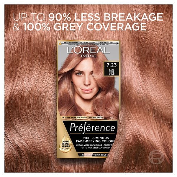 Preference 7.23 Rose Gold Blonde Permanent Hair Dye