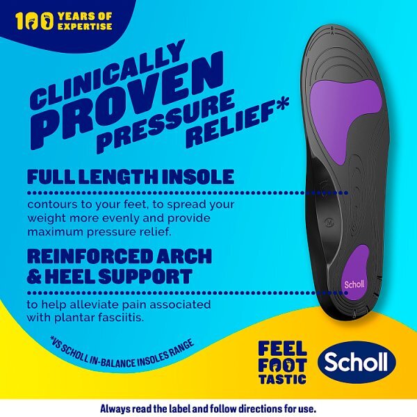 Scholl Plantar Fasciitis Pain Relief Insoles Large