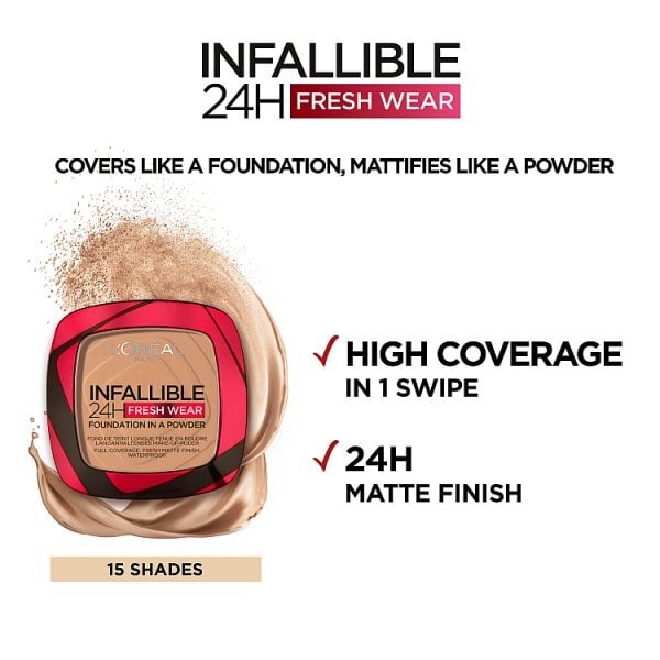 L'Oréal Infallible 24H Powder Foundation 130 True Beige 9g