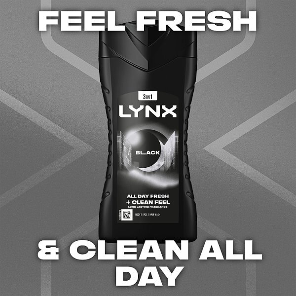 Lynx Bodywash Shower Gel Black 225ml