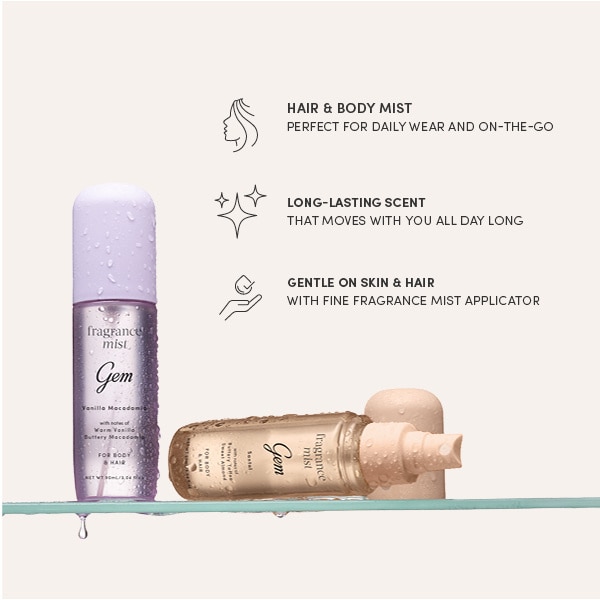 Gem Mists Body & Hair: Santal 90Ml & Vanilla Macadamia 90Ml
