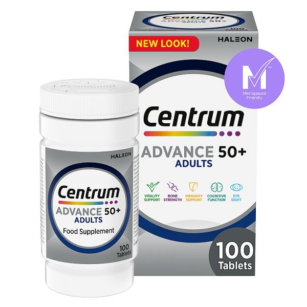 Centrum Advance 50+ Multivitamins & Minerals, 100 Tablets