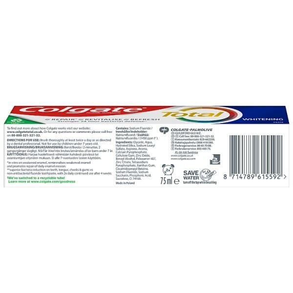 Colgate Total Whitening Toothpaste 75ml
