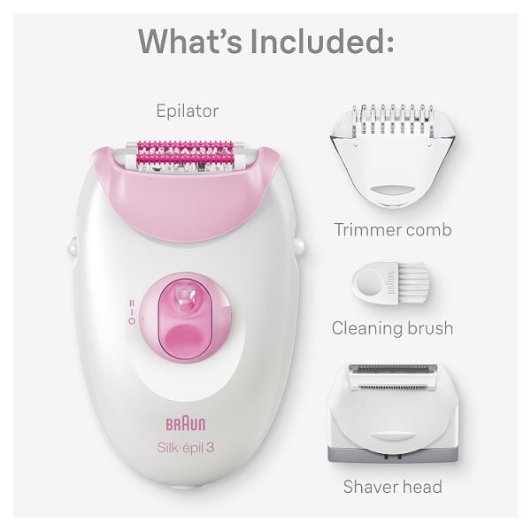 Braun Silk-Épil 3, Corded Epilator For Hair Removal, Se3-031