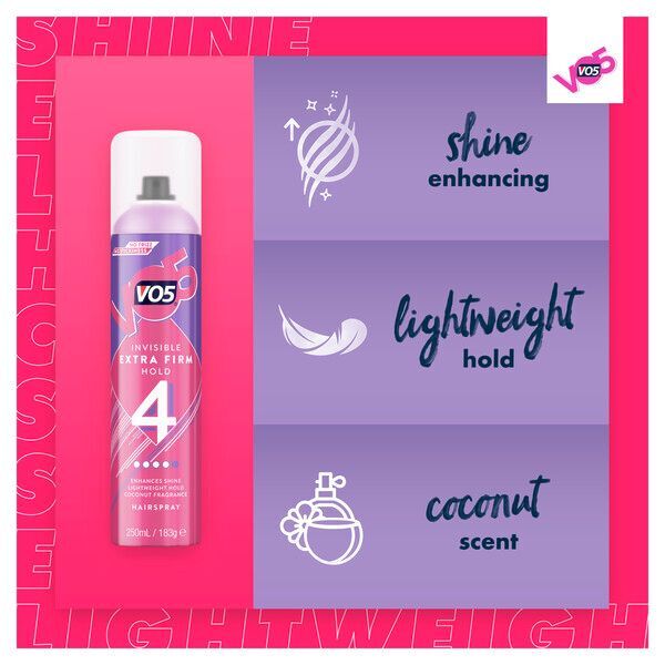 VO5 Invisible Extra Firm Hold Hairspray 250ml
