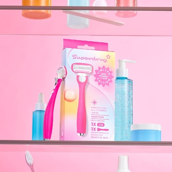 Superdrug Premium 5 Blade Razor Special Edition Hot Pink