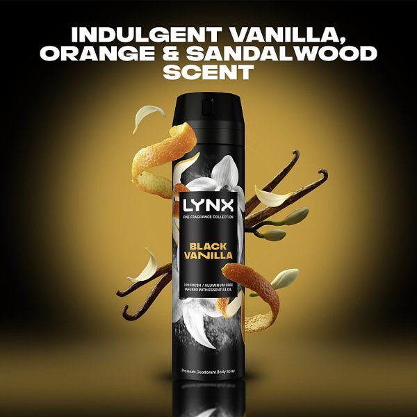Lynx Fine Fragrance Collection Black Vanilla Body Spray 200Ml