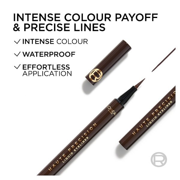 L'Oréal Paris Haute Precision Felt-Tip Eyeliner Brun Leather