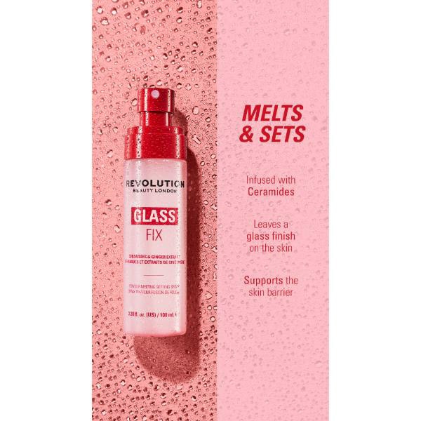 Revolution Glass Fix Powder Melting Setting Spray 100Ml