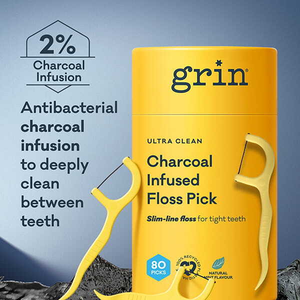 Grin Ultra Clean Floss Picks 80Pk Canister