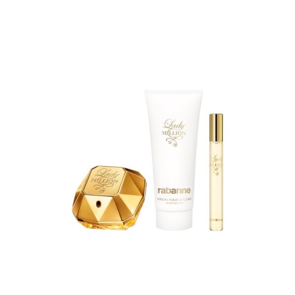 Rabanne Lady Million Eau de Parfum 50ml, Body Lotion & 10ml Gift Set