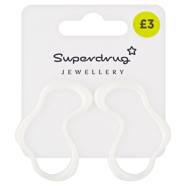 Superdrug Irregular Shape Silver Tone Earrings