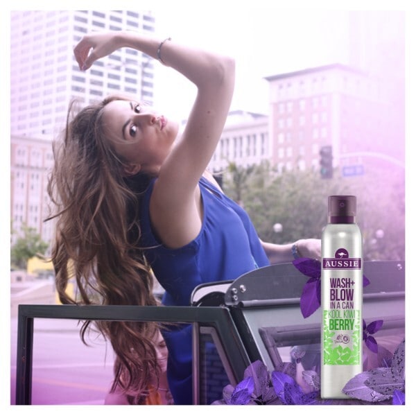 Aussie Wash + Blow Kool Kiwi Berry Dry Shampoo 180ml