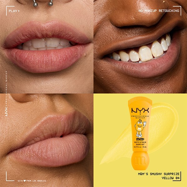 NYX Professional Makeup X M&M's Smushy Surprize Matte Lip Balm
