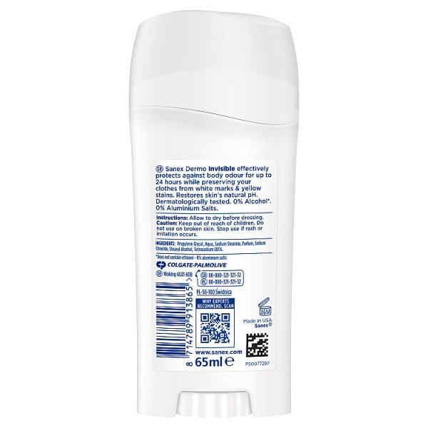 Sanex Dermo Invisible 24H Deodorant 65ml