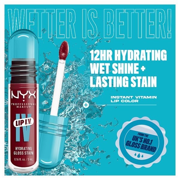NYX Lip IV Hydrating Gloss Stain Lip Gloss Cranberry Splash 5ml
