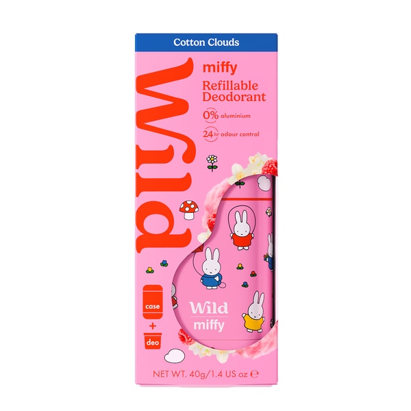 Wild Miffy Refillable Case And Cotton Cloud Natural Deodorant Refill