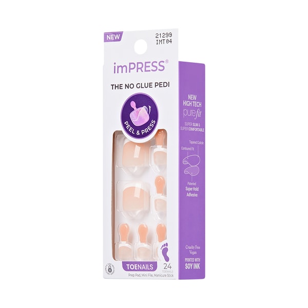 KISS IMPRESS TOENAILS BLANC CHIC