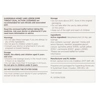 Superdrug Honey & Lemon Sore Throat Dual Action 24 Lozenges