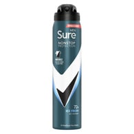 Sure Men Antiperspirant Deo Aerosol Nonstop Invis Ice 250ml