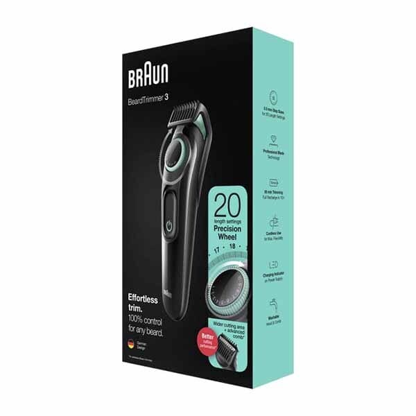 Braun BT3221 Men’s Beard Trimmer & Hair Clipper, 20 Lengths