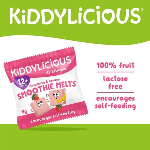 Kiddylicious Strawberry Smoothie Melts 6g