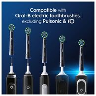 Oral-B Pro Cross Action Black Toothbrush Heads, 4 Counts