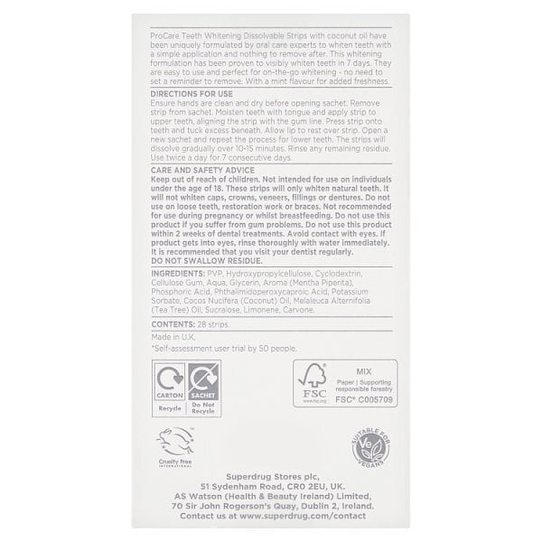 S/D PROCARE TEETH COCONUT WHITENING DISS