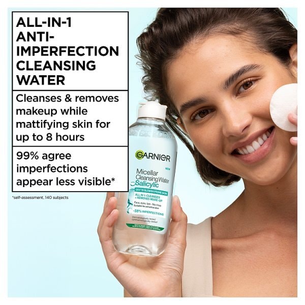 Garnier Micellar Salicylic Cleansing Water Blemish Prone Skin 400ml