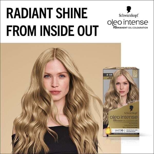 Schwarzkopf Oleo Intense 8-05 Beige Blonde Hair Dye