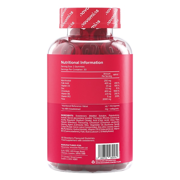 Novomins PCOS Inositol 60 Gummies