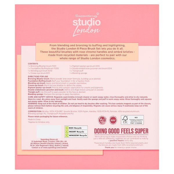Superdrug Studio London Ultimate Makeup Brush Collection