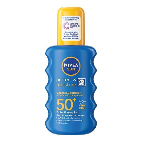 NIVEA SUN Suncream Spray Protect & Moisture SPF50+ 200ml
