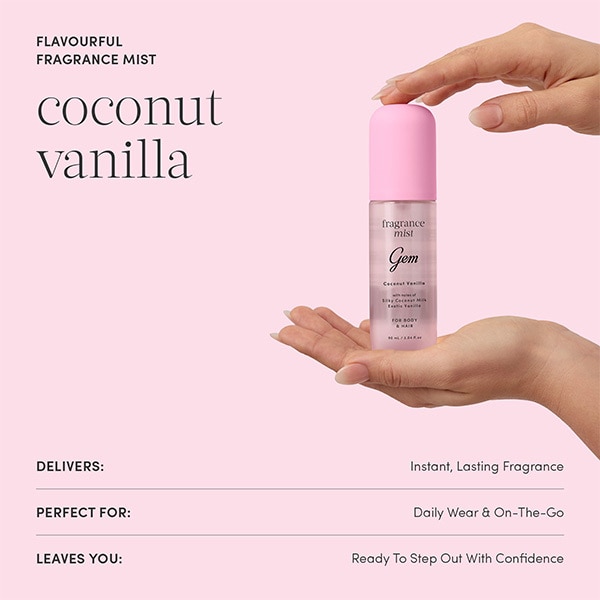 Gem Fragrance Mist For Body & Hair: Coconut Vanilla 90ml