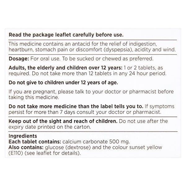 Superdrug Orange Antacid Tablets 72