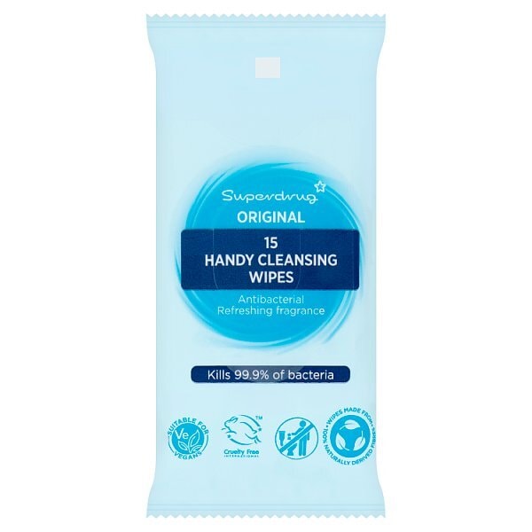 Superdrug Antibacterial Wipes Original 15 Fragranced Bio