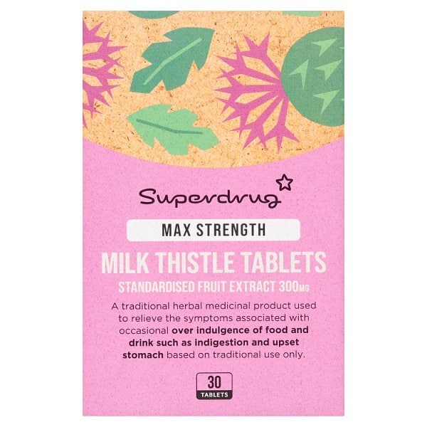 Superdrug Max Strength Milk Thistle 30s