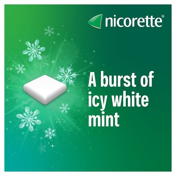 Nicorette Icy White 4mg Nicotine Gum 105s (Stop Smoking)