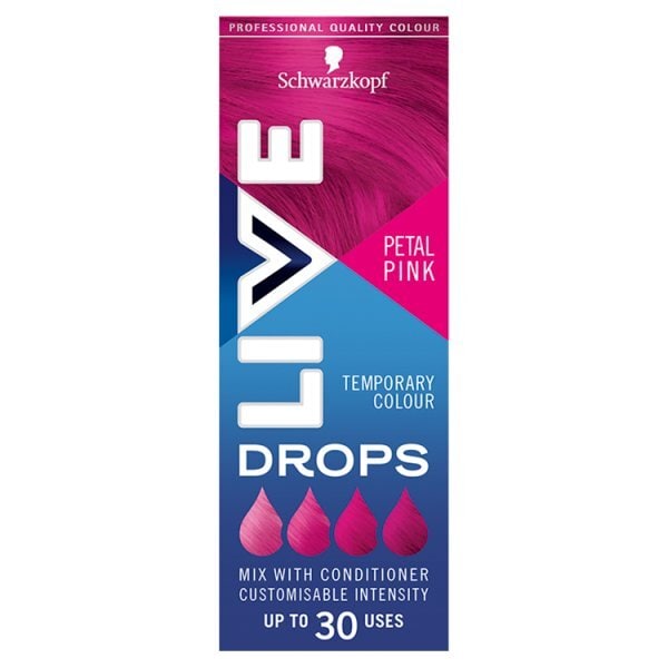 LIVE Drops Semi-Permanent Petal Pink Hair Dye 30ml