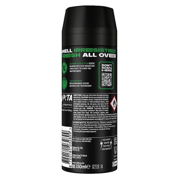 Lynx Deodorant Bodyspray Aerosol Unity Pride 150ml