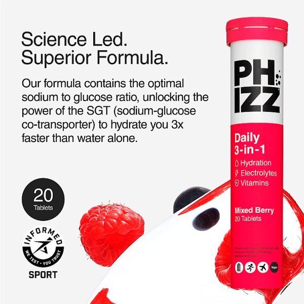 Phizz Mixed Berry 3-In-1 Hydration, Electrolytes & Vitamins