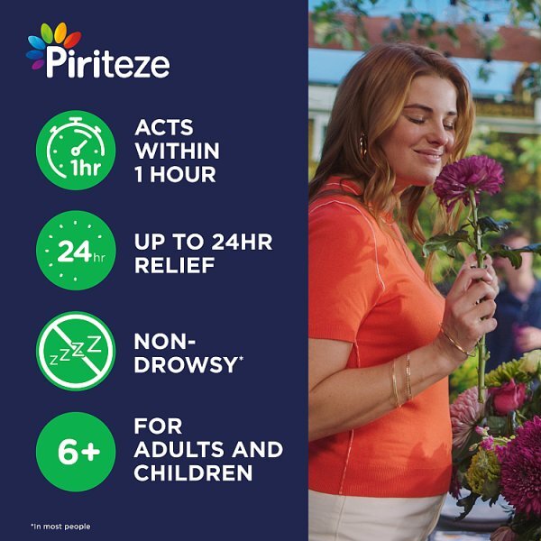 Piriteze Antihistamine Allergy Relief Tablets Cetirizine 7s