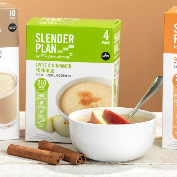Superdrug Slenderplan Apple and Cinnamon Porridge 4 pack