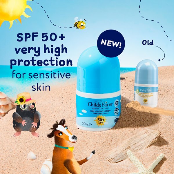 Childs Farm Spf50+ Roll On Fragrance-Free 50Ml