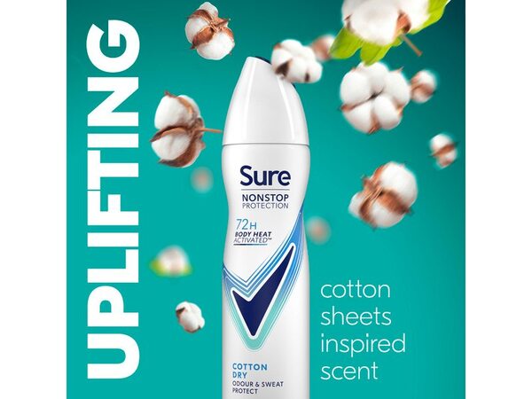 Sure Nonstop Protection Cotton Dry Anti-Perspirant Aerosol 150 ml