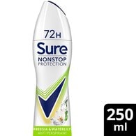 Sure Antiperspirant Deo Nonstop Freesia & Waterlily 250Ml