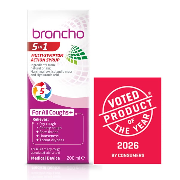 Broncho 5in1 Multi-Symptom Action Cough Syrup 200ml