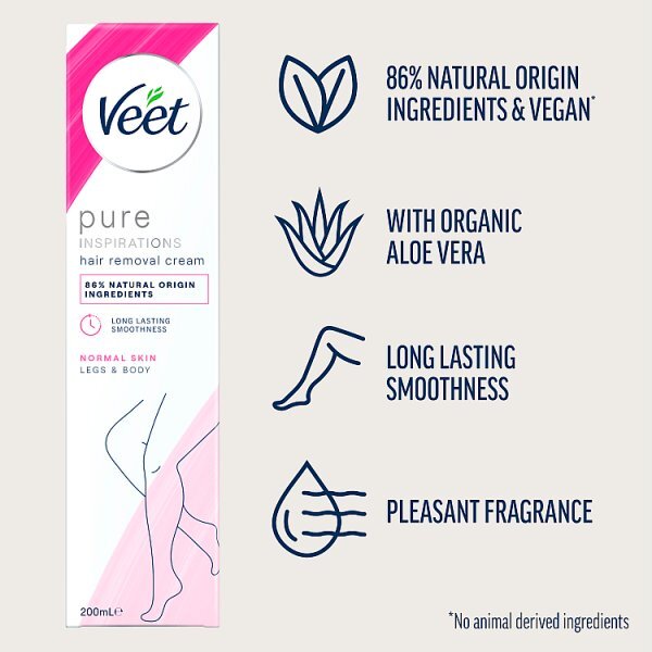 Veet Pure Ins Hair Removal Cream 200ml
